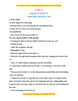 Giáo án HĐTN  1 Cánh diều Tuần 19