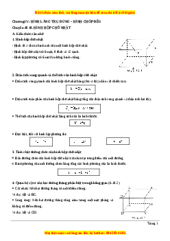 Phát triển tư duy sáng tạo Giải Toán 8 Hình học - Chương 4: Hình Lăng Trụ Đứng - Hình Chóp Đều