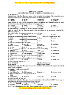 Đề luyện thi vào 10 môn Tiếng anh năm 2023 có đáp án (Đề 34)
