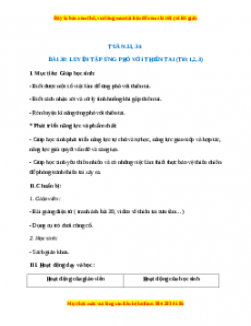Giáo án Luyện tập ứng phó với thiên tai Tự nhiên xã hội 2 Kết nối tri thức