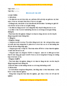 Giáo án Bài 28 KHTN 6 Cánh diều (2024): Lực ma sát