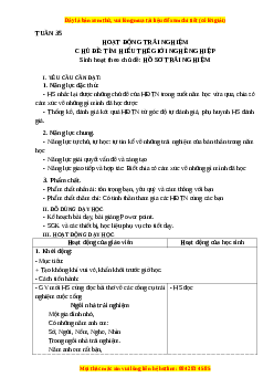 Giáo án Tuần 35: Hồ sơ trải nghiệm Hoạt động trải nghiệm 3 Kết nối tri thức