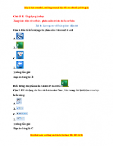 Trắc nghiệm Chủ đề E. Ứng dụng tin học Tin học 7 Cánh diều