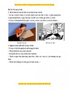 Lý thuyết GDCD 7 Cánh diều Bài 10: Tệ nạn xã hội