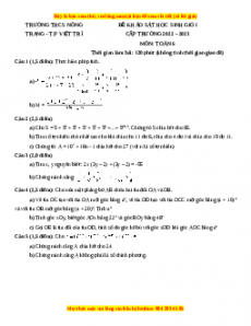 Đề thi chọn HSG cấp Trường môn Toán 6 năm 2022 - 2023 - THCS Nông Trang có đáp án