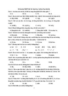 Bộ 123 Đề thi thử THPT Quốc Gia Hóa học năm 2018 chọn lọc từ các trường