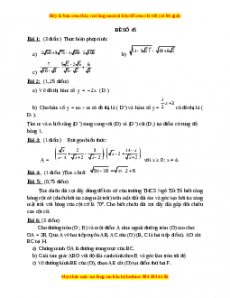 Đề thi Toán 9 học kì 1 năm 2022 - 2023 - Đề 45