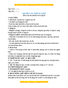 Giáo án Bài 5 KHTN 6 Cánh diều (2024): Sự đa dạng của chất