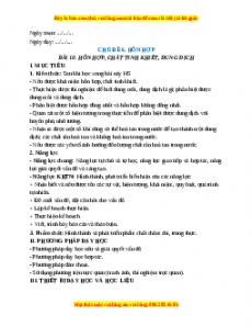 Giáo án Bài 10 KHTN 6 Cánh diều (2024): Hỗn hợp, chất tinh khiết, dung dịch