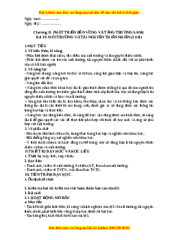 Giáo án Bài 39 Địa lí 10 Kết nối tri thức (2024): Môi trường và tài nguyên thiên nhiên