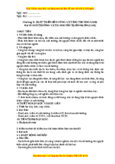 Giáo án Bài 39 Địa lí 10 Kết nối tri thức (2024): Môi trường và tài nguyên thiên nhiên