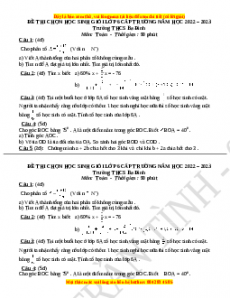 Đề thi chọn HSG cấp Trường môn Toán 6 năm 2022 - 2023 - THCS Ba Đình có đáp án