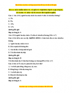 Trắc nghiệm Bài 21: Đặc điểm dân cư, xã hội và phương thức con người khai thác, sử dụng và bảo vệ thiên nhiên ở Ô-xtrây-li-a