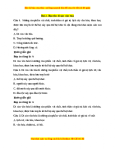 Trắc nghiệm Bài 2: Bảo tồn di sản văn hóa