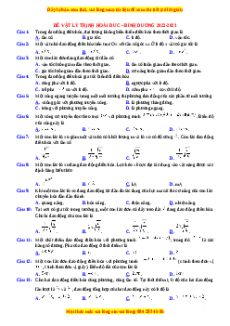 Đề thi thử Vật lí trường Trịnh Hoài Đức - Bình Dương năm 2023