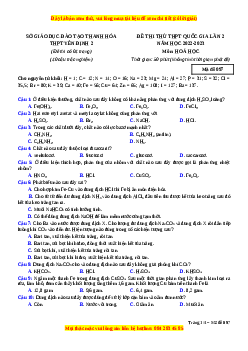 Đề thi thử Hóa Học trường Yên Định lần 2 năm 2023