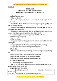 Giáo án Ngày như thế nào là ngày đẹp?  (T1+2) Tiếng việt 3 Kết nối tri thức