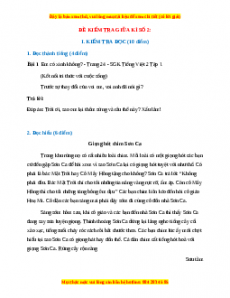Đề thi giữa kì 1 Tiếng Việt lớp 2 Kết nối tri thức (Đề 2)