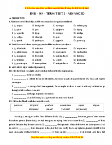 Bộ đề tự kiểm tra 4 kỹ năng Tiếng Anh 9 Tập 1 - Lê Thị Hồng Phúc