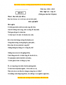 Đề thi cuối học kì 2 Ngữ Văn 10 Cánh diều có đáp án (Đề 2)
