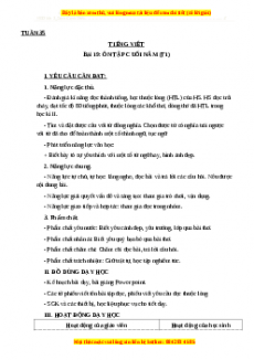 Giáo án Ôn tập cuối năm (Tiết 1) Tiếng việt 3 Cánh diều