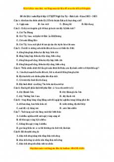 Đề thi học kì 1 Địa lý 12 năm 2023 trường THPT Ngô Gia Tự - Đăk Lăk