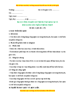 Giáo án Công nghệ 10 (Kết nối tri thức) Bài 22: Dự án trồng hoa trong chậu