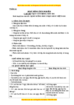 Giáo án Tuần 1: Chân dung em Hoạt động trải nghiệm 3 Kết nối tri thức