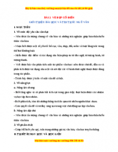 Giáo án Vẻ đẹp cổ điển (2024) Kết nối tri thức