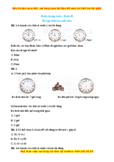 Bài tập cuối tuần Toán lớp 1 Tuần 35 Chân trời sáng tạo (có lời giải)