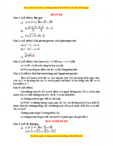 Đề thi Toán 9 học kì 2 năm 2022 - 2023 - Đề 50