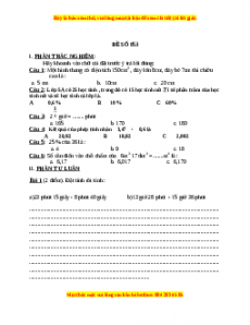Bộ đề thi Toán 5 học kì 2 năm 2022 - 2023 - Đề 53