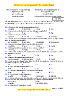 Đề thi thử Hóa học trường Vĩnh Linh năm 2023