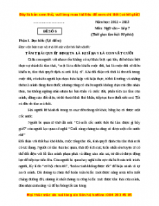 Đề thi cuối học kì 2 Ngữ Văn 7 Chân trời sáng tạo (Đề 6)