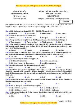 Đề thi thử Hóa học trường Đoàn Thị Điểm lần 1 năm 2023