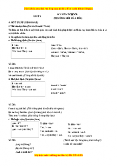 Bài tập bổ trợ nâng cao tiếng Anh lớp 6 - Chương trình thí điểm