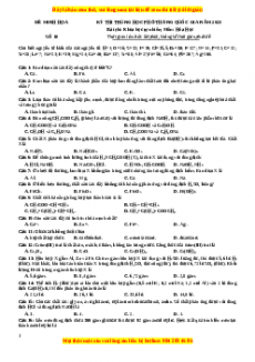 Bộ 30 đề thi thử THPTQG môn Hóa học năm 2023 - GV Nguyễn Minh Tuấn có đáp án (Đề 18)