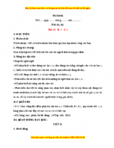 Giáo án Tuần 6 Tiếng việt lớp 1 Kết nối tri thức