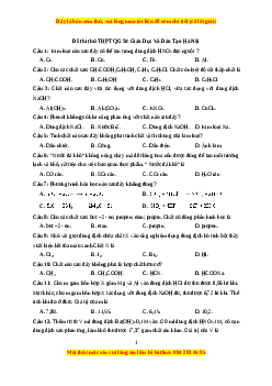 Bộ 15 đề thi thử THPT Quốc Gia Hóa học năm 2018 chọn lọc từ Sở GD cả nước