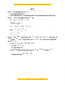 Đề thi giữa kì 2 Toán 8 năm 2023 - Đề 47