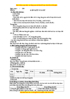 Giáo án Hóa học 12 học kì 2 Tiết 53: Hợp chất của sắt