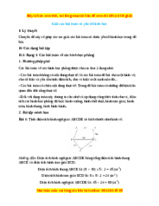 Chuyên đề Bài toán có yếu tố hình học Toán 5 năm 2023