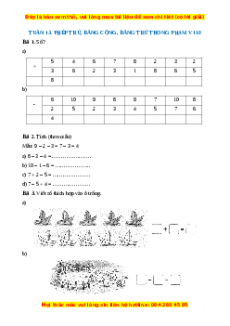 Bài tập cuối tuần Toán lớp 1 Tuần 13 Kết nối tri thức (có lời giải)