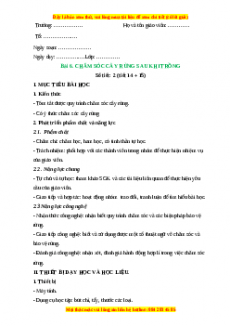 Giáo án Công nghệ 7 Cánh diều Bài 6: Chăm sóc cây rừng sau khi trồng