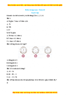 Bài tập cuối tuần Toán lớp 1 Tuần 28 Chân trời sáng tạo (có lời giải)