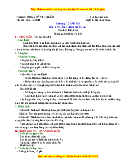 Giáo án Bài 1 Địa lí 7 Chân trời sáng tạo (2024): Thiên nhiên Châu Âu