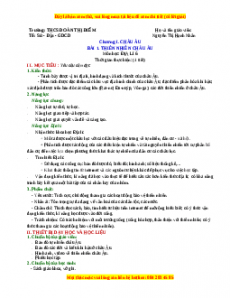 Giáo án Bài 1 Địa lí 7 Chân trời sáng tạo (2024): Thiên nhiên Châu Âu