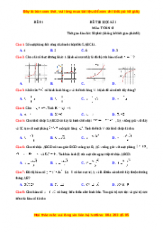 Bộ 67 đề kiểm tra học kì 1 môn Toán 12 năm 2023 có đáp án