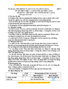 Giáo án Tập hợp hàng ngang, dóng hàng, điểm số - đi theo nhịp 1-4 hàng dọc, đi theo vạch kẻ thẳng Gdtc 3 Chân trời sáng tạo