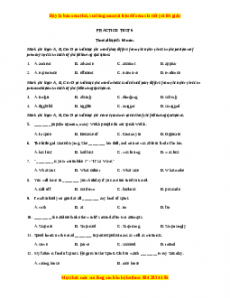 Đề luyện thi vào 10 môn Tiếng anh năm 2023 có đáp án (Đề 7)